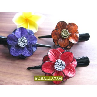 Bali Leather Snake Hair Clips Accessories Handmade